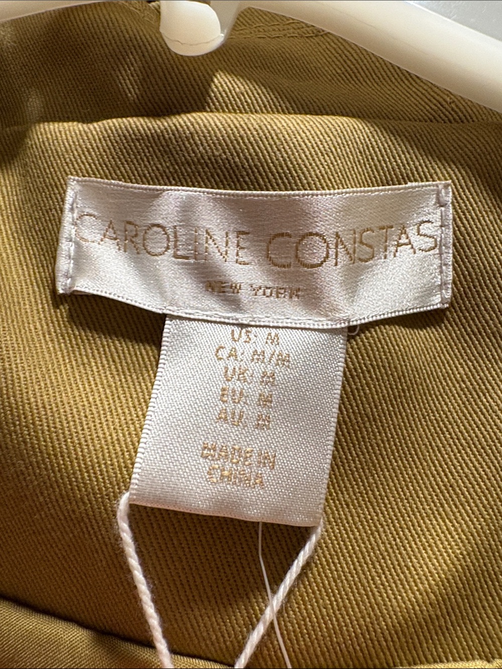 Caroline Constas Cropped Cape-Detail Jacket in Khaki NWT - Picture 6 of 8